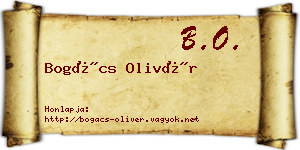 Bogács Olivér névjegykártya