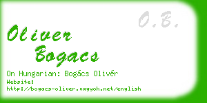 oliver bogacs business card